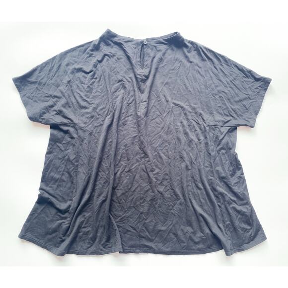 Eileen Fisher Black Loose Fit T-shirt Size Medium - Picture 3 of 5